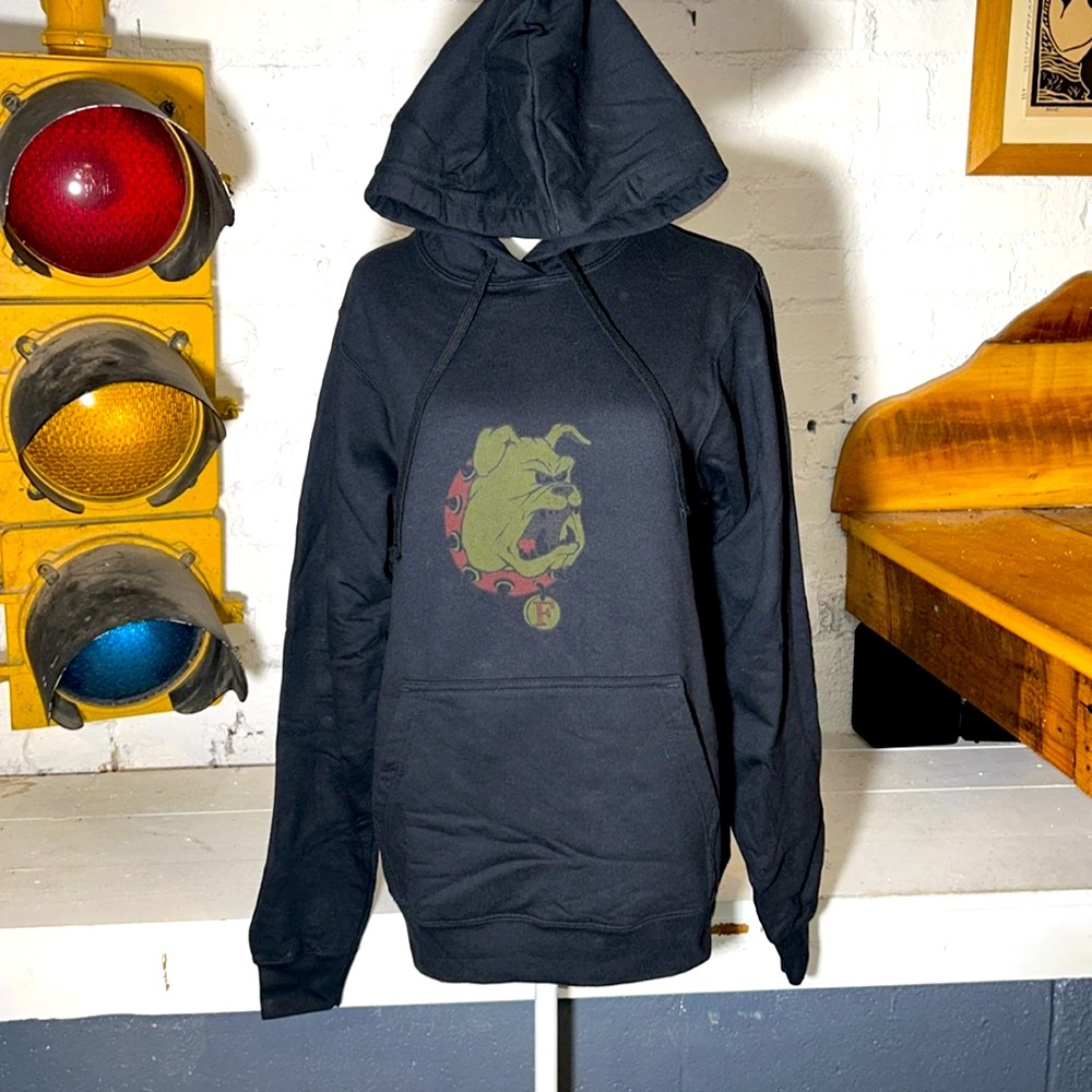 90s Ferris State University Bulldogs Sweatshirt Rare Logo hood pullover